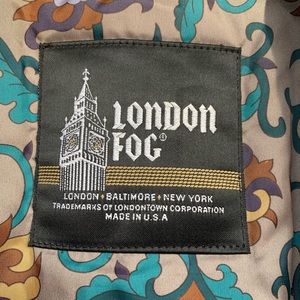 London Fog trench coat.